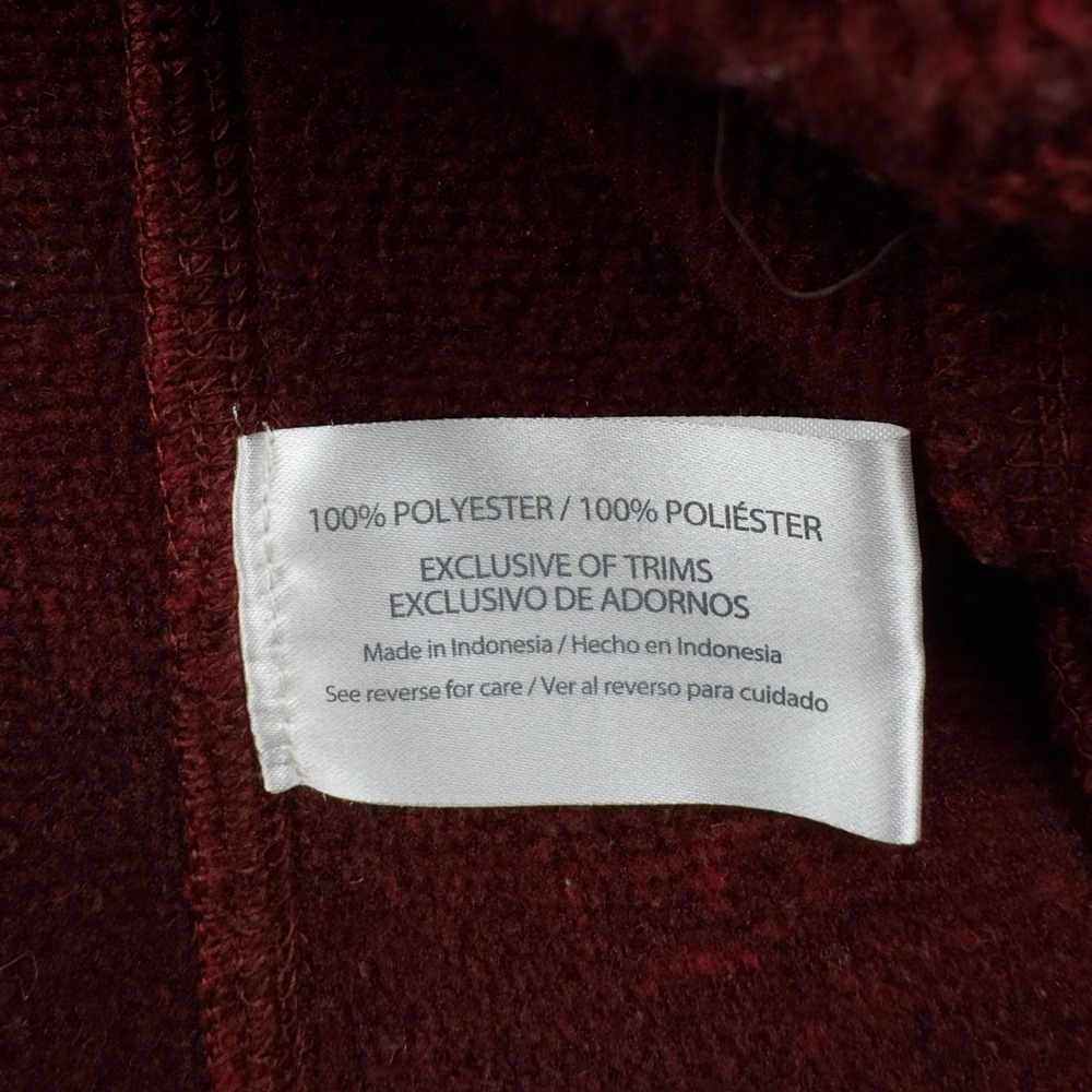 Woolrich Mens L Burgundy Quarter Snap Fleece Pullover Outdoor Sweater - Picture 11 of 11
